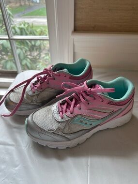 Girls Pink & Teal Cohesion 14 Sneakers